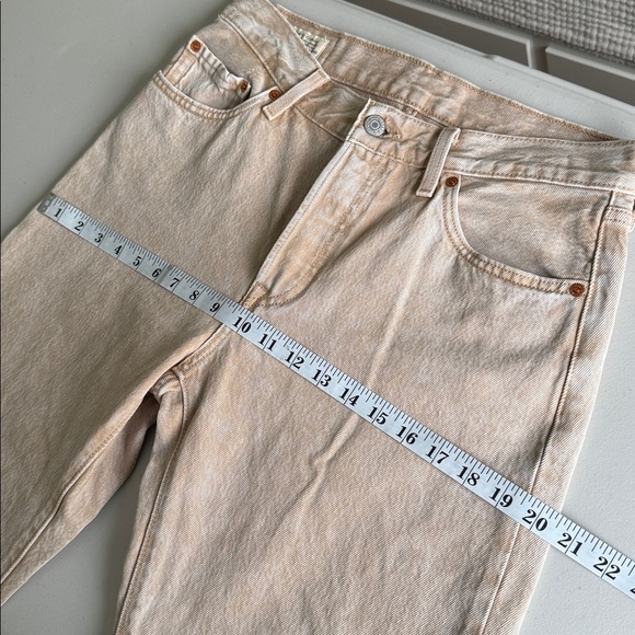 Levi's Fresh 501 90's Jeans Beige Acid Wash - Picture 12 of 16